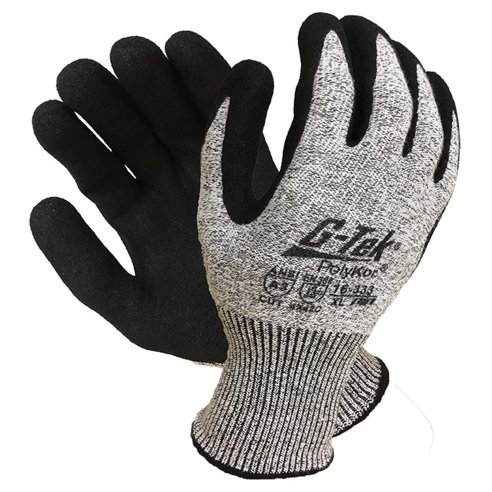 paramount safety products g-tek polykor c5 13g hppe glass fibre gloves