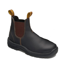 blundstone xtreme elastic sided safety boot in brown