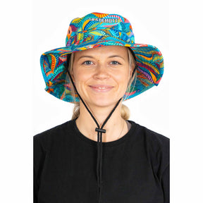 trademutt wide brim hat in snazzy