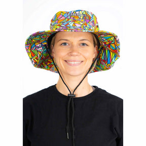 trademutt wide brim hat in bonza