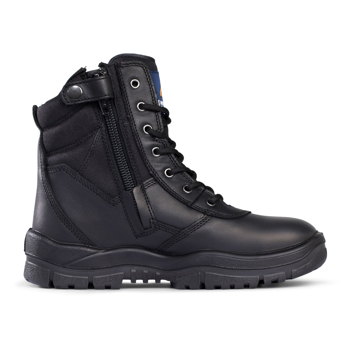 mongrel 251020 black high leg zip sider boot