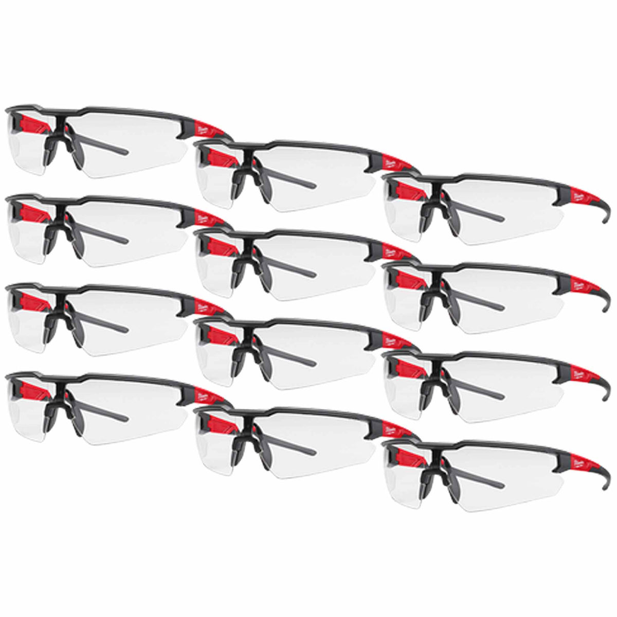 milwaukee tools clear safety glasses 12 pack