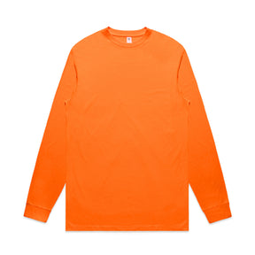 as colour block safety long sleeve tee in safety orange