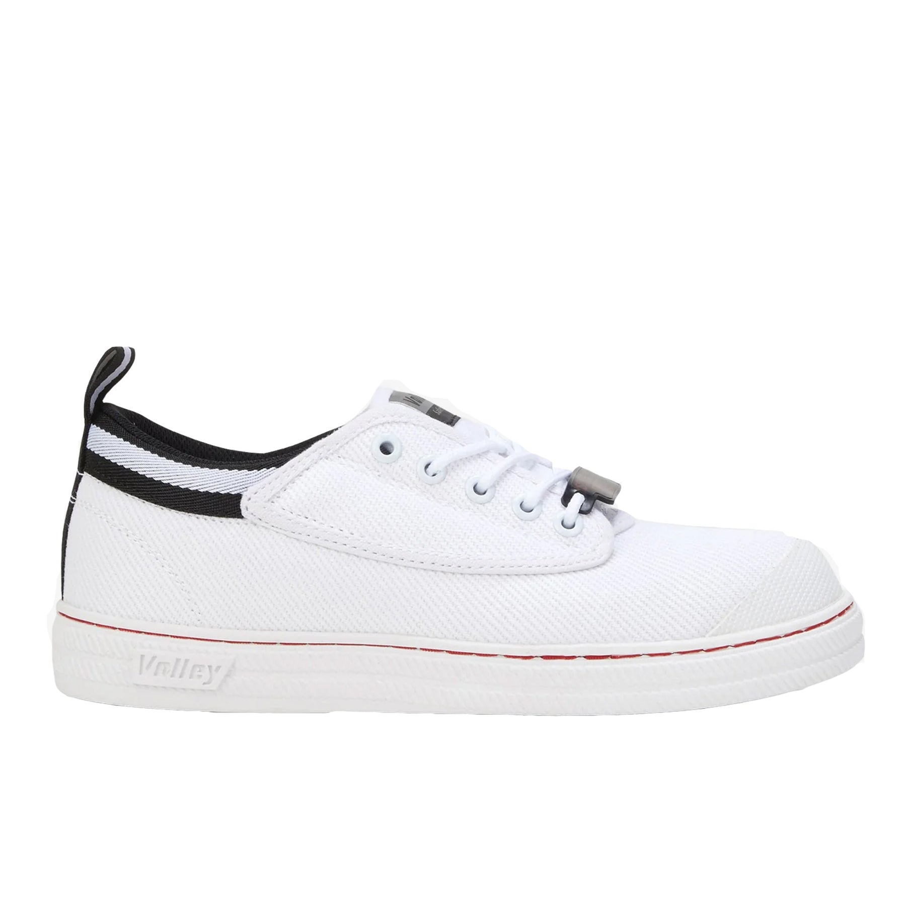 safety canvas volley in white black