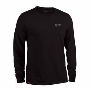 milwaukee tools hybrid work long sleeve tee in black