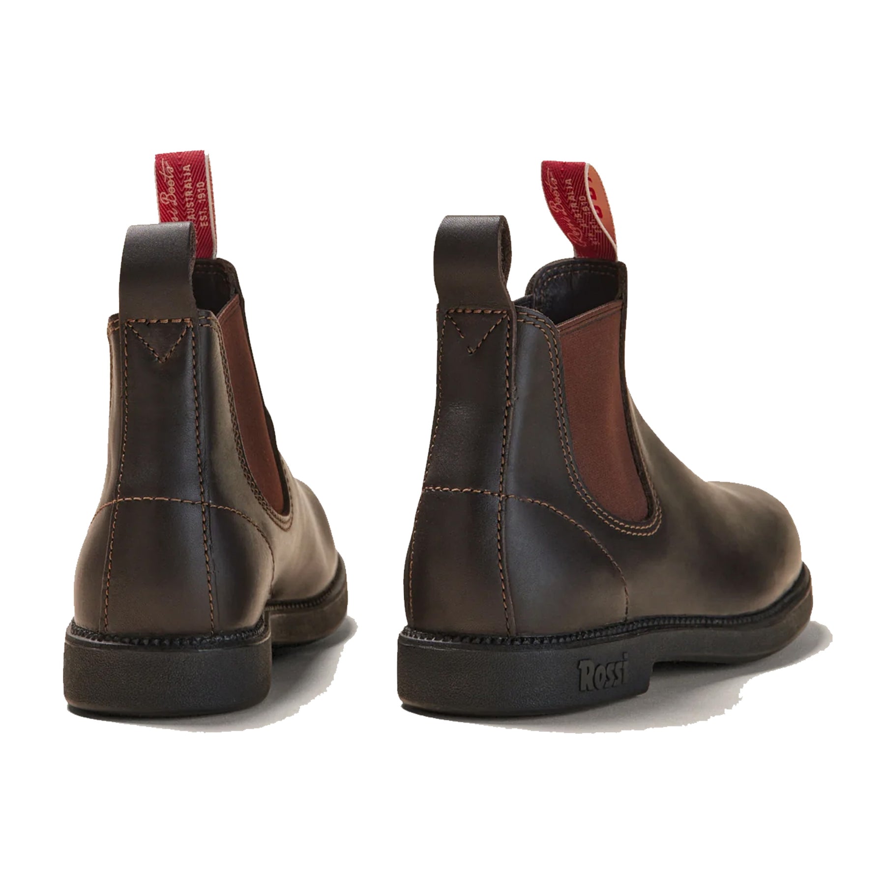 rossi booma elastic side boot in brown