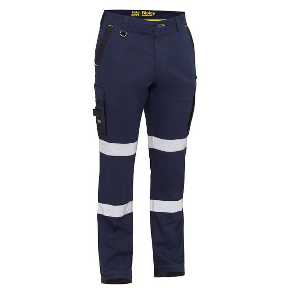 bisley flx and move stretch utility cargo pants in navy