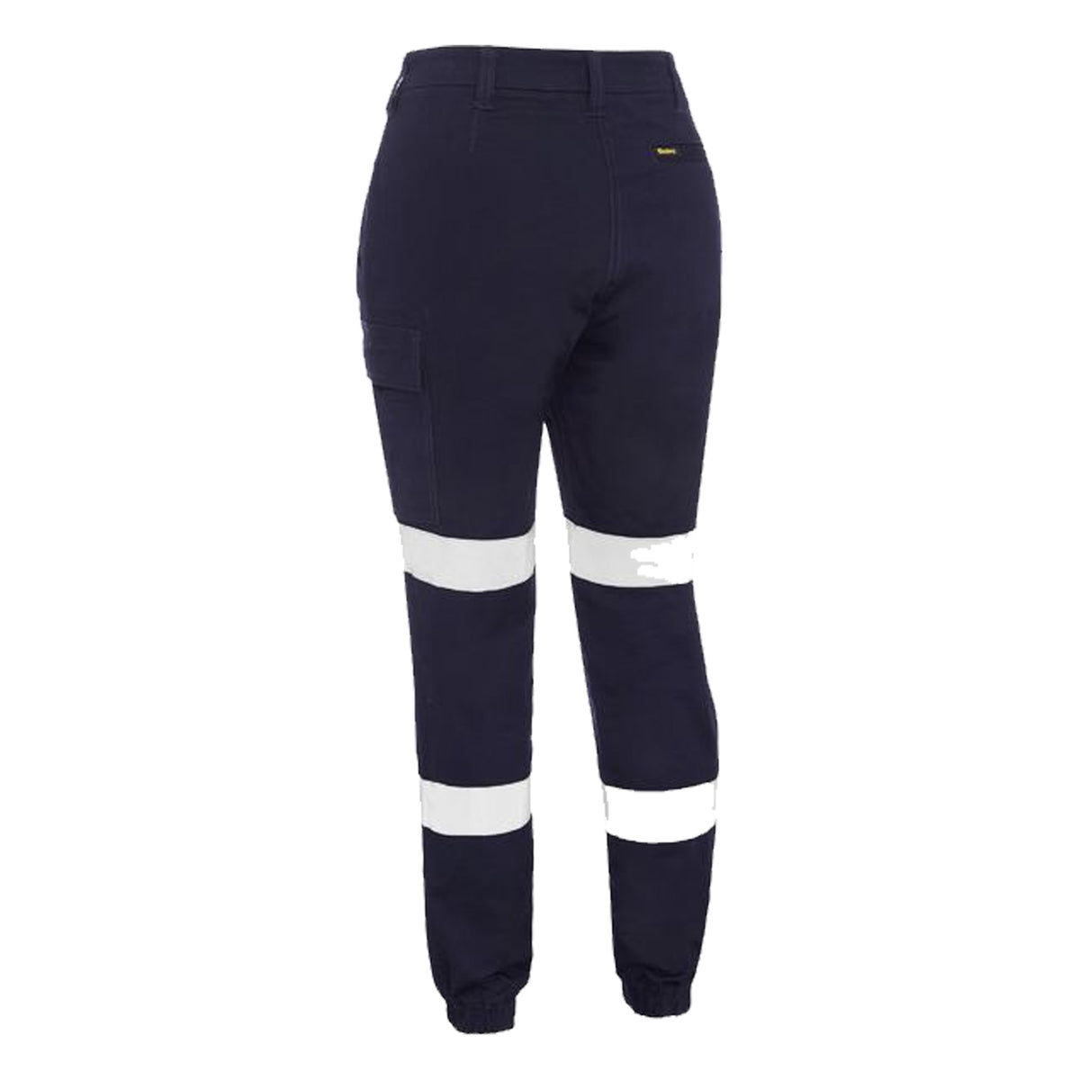 bisley womens taped cotton cargo cuffed pants in navy