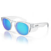 safestyle cruisers clear frame with mirrors blue polarised lens