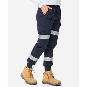 elwd womens cuffed light taped pant in navy