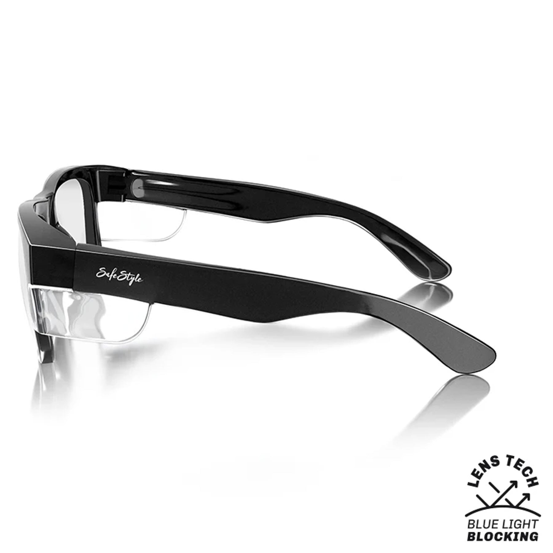 safestyle fusions black frame with blue light blocking lens