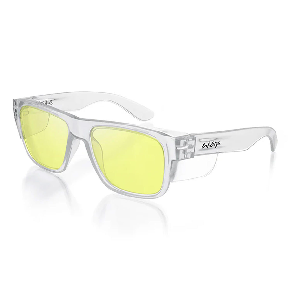 safestyle fusions clear frame with yellow lens