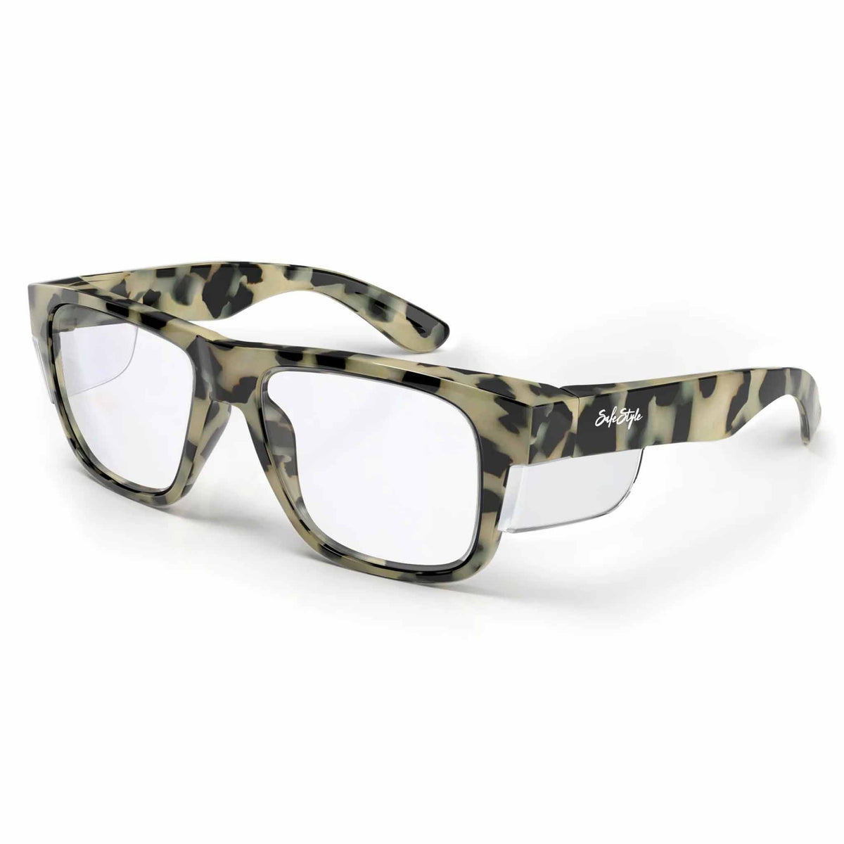 safestyle fusions milky torts frame with clear lens