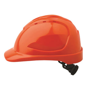 paramount safety products v9 hard hat vented ratchet harness in orange