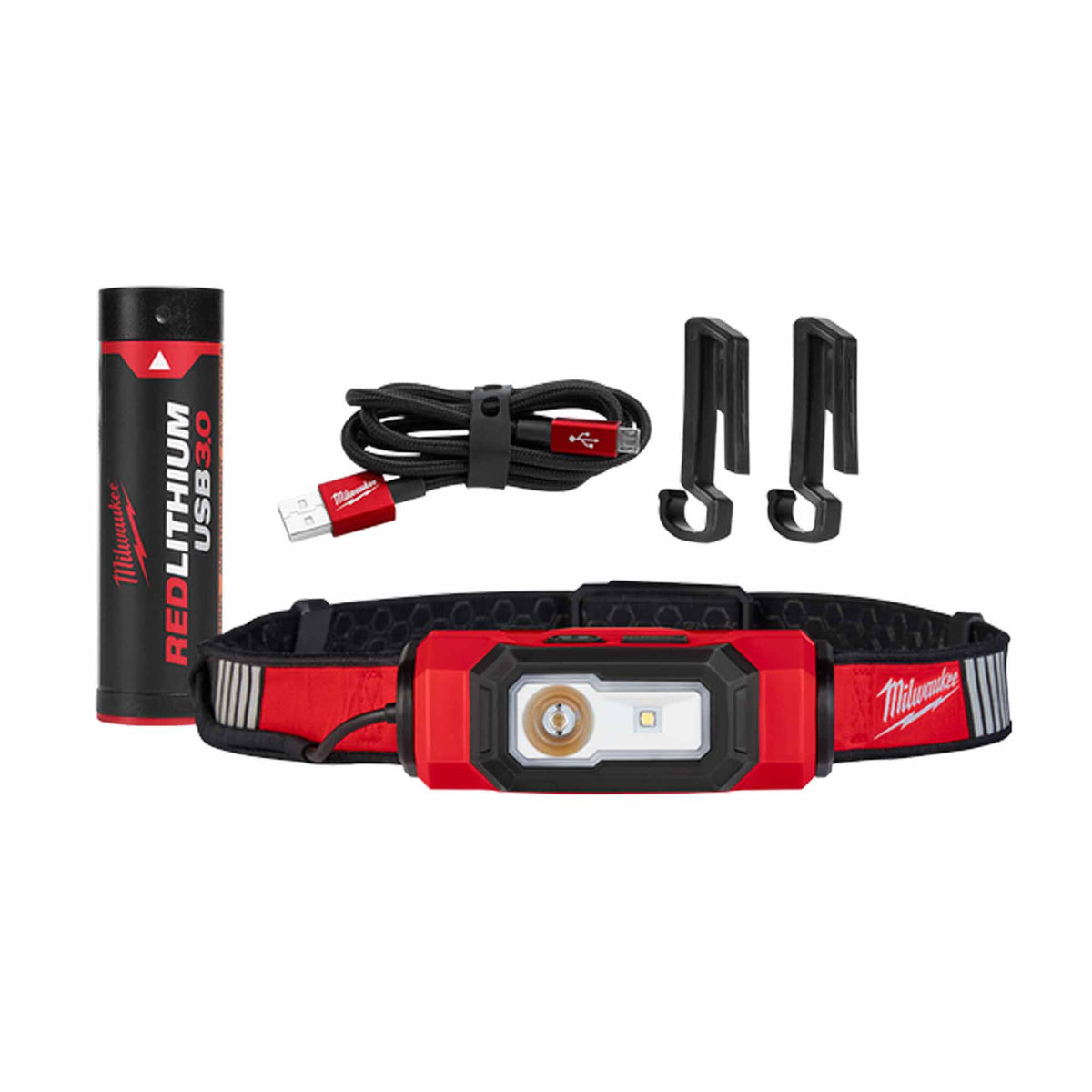 milwaukee tools REDLITHIUM™ USB Rechargeable BEACON Hard Hat Light 3.0Ah Kit