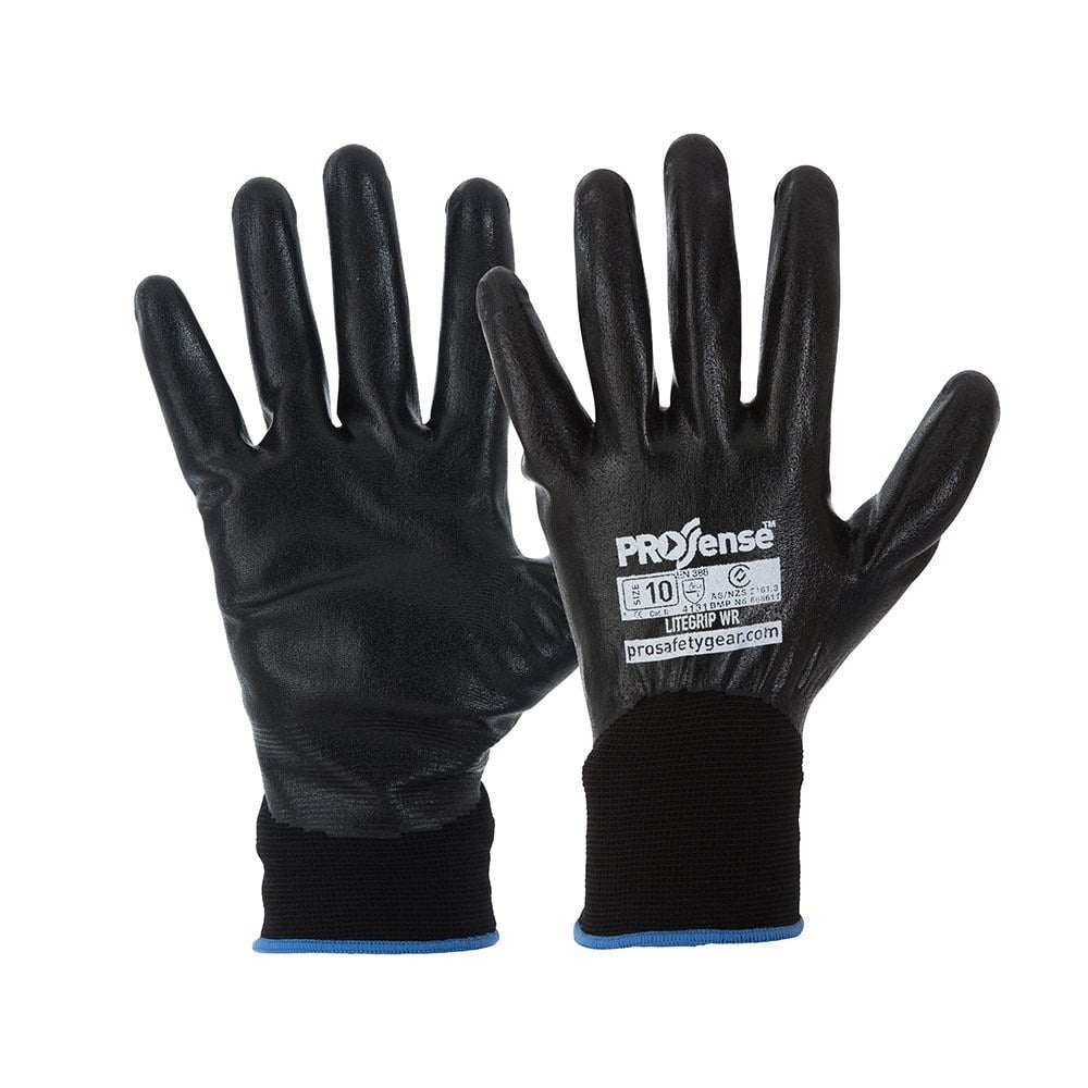 paramount safety products PROSENSE LITE GRIP GLOVES WATER REPELLENT