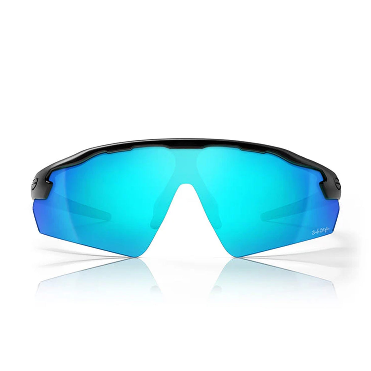 safestyle phantoms matte black frame reflectors blue lens