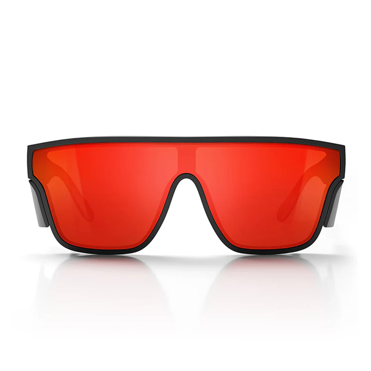 safestyle primes matte black frame with reflectors red lens