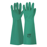 paramount safety products 45cm green nitrile gauntlet gloves