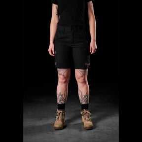 fxd ladies stretch work shorts in black