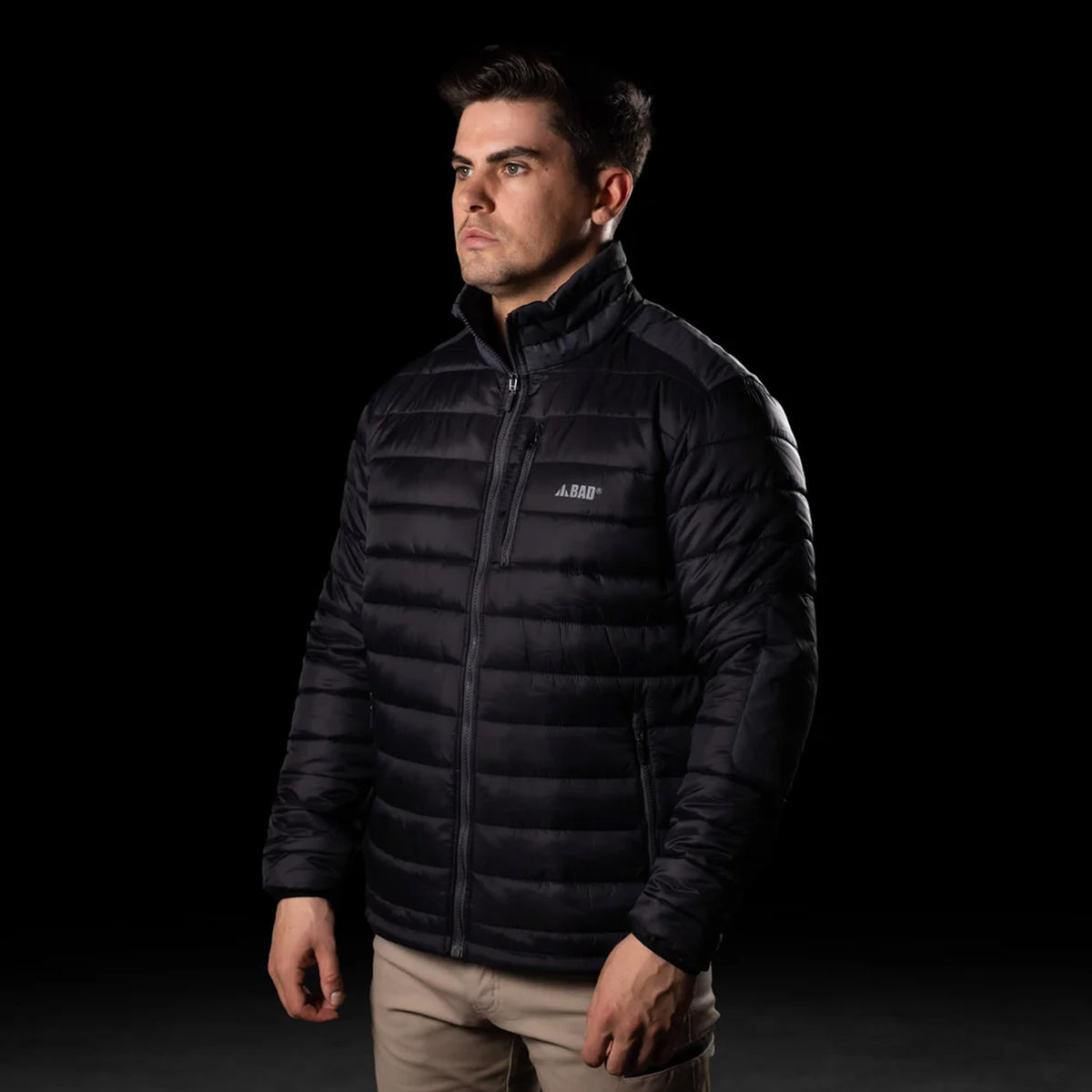 bad down puffer jacket in black