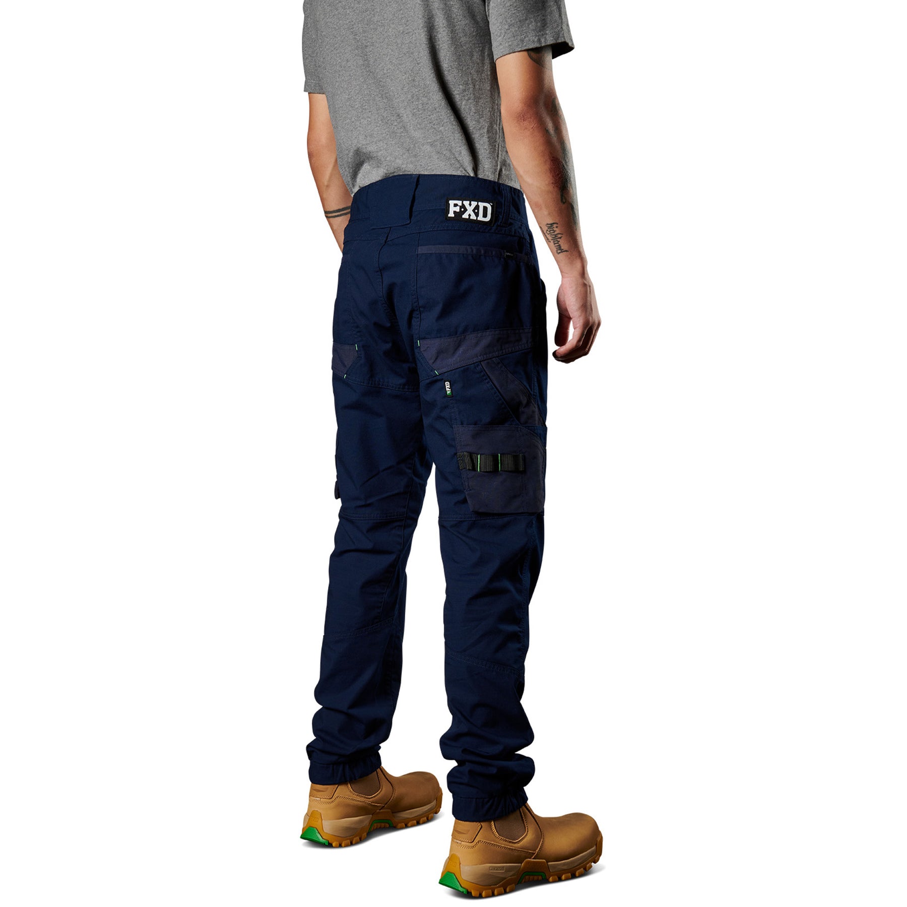 fxd cuffed stretch ripstop work pants in navy