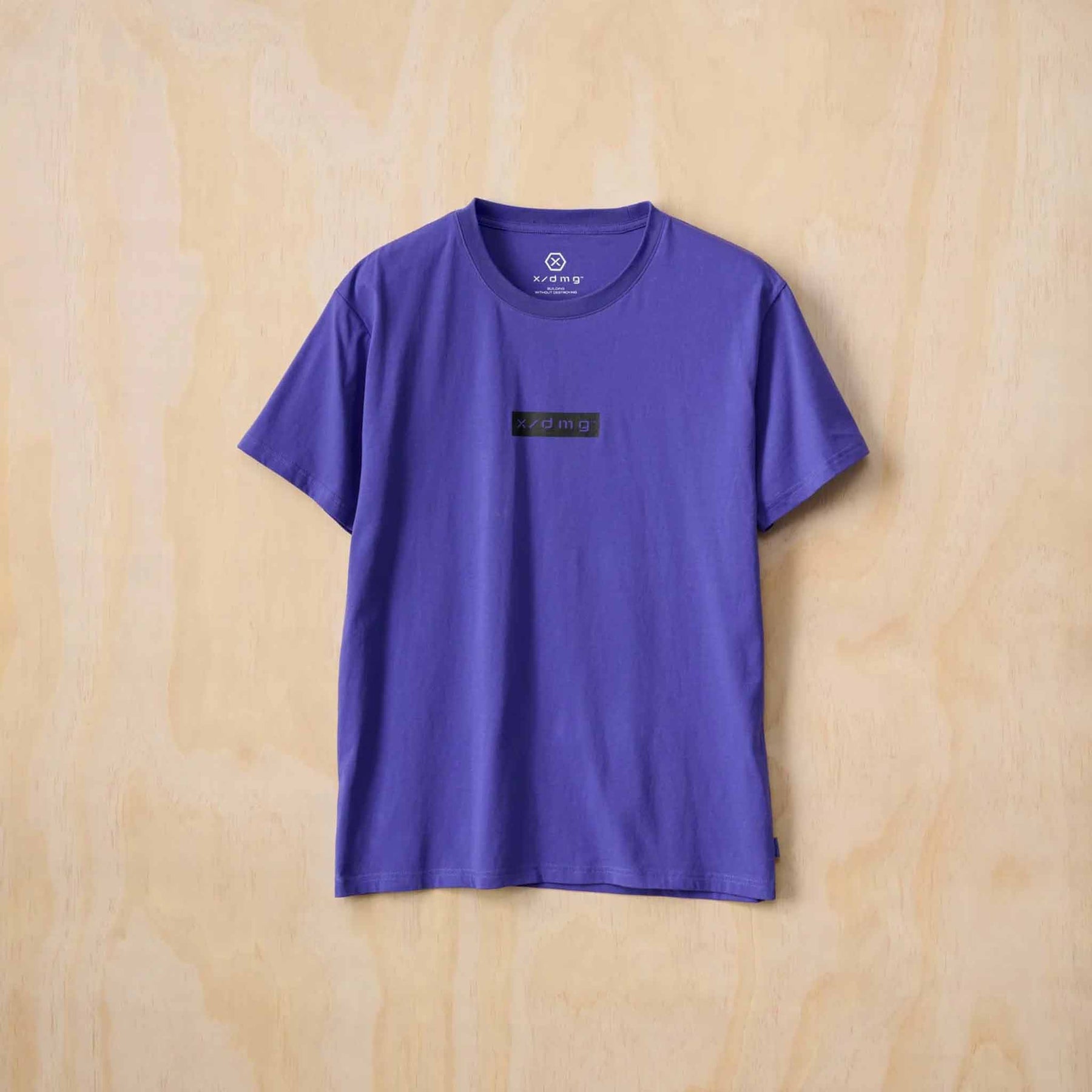 x/dmg logo short sleece tee in purple