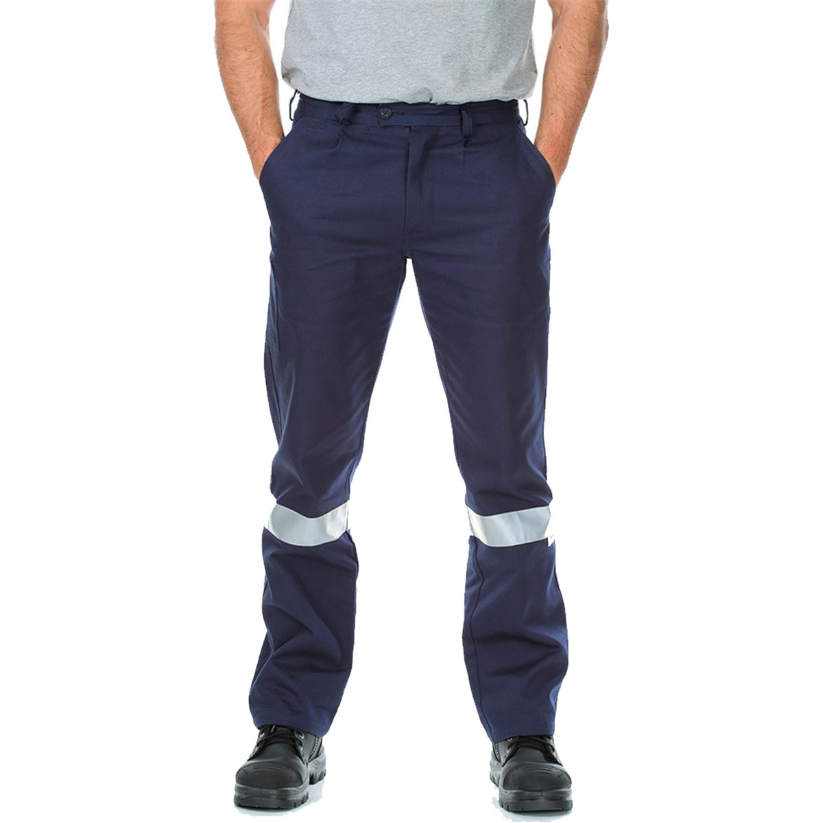 Womens Lightweight Cotton Drill Cargo Pants-Navy-24 - Workit Workwear